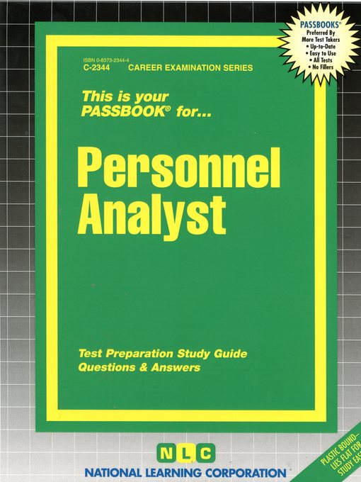 Title details for Personnel Analyst by National Learning Corporation - Available